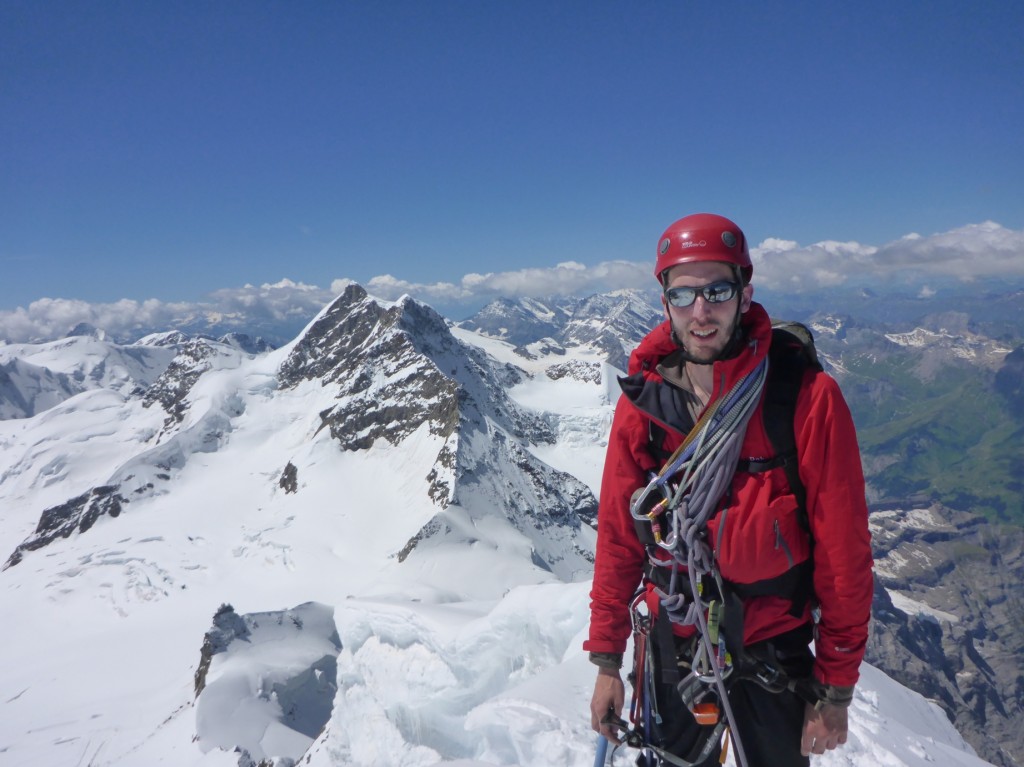 On the summit,Jungfrau behind