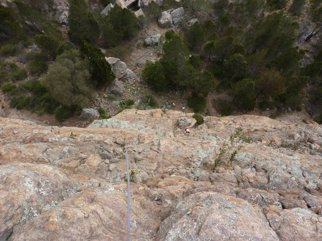 Looking down the second pitch