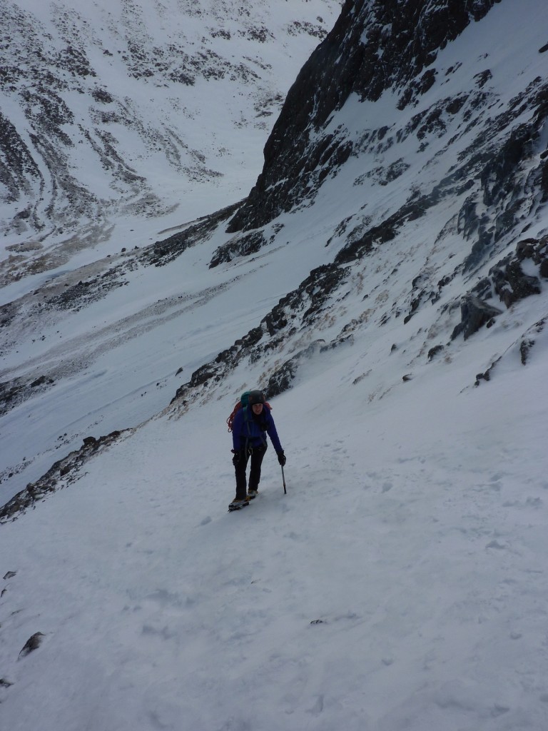 Maria on the approach slopes towards the Douglas Gap