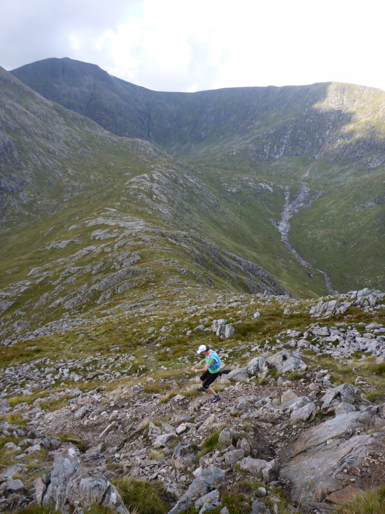 Dropping down to the bealach before Stob Ghabhar