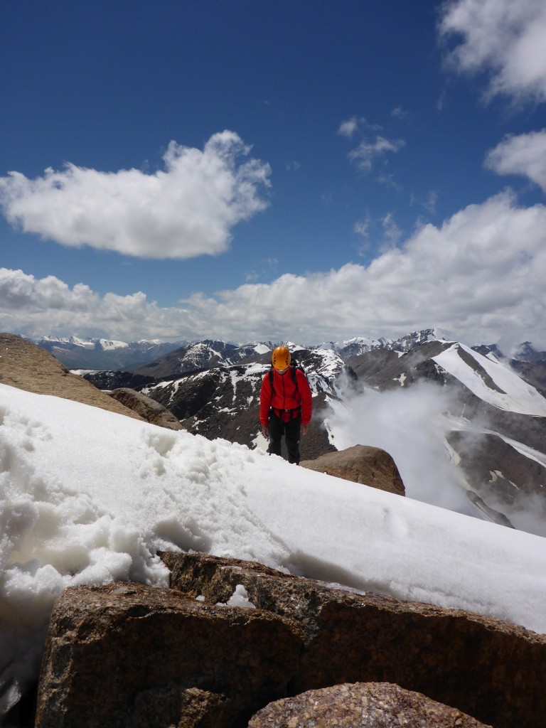 Guy nearing the summit of Peak 4379