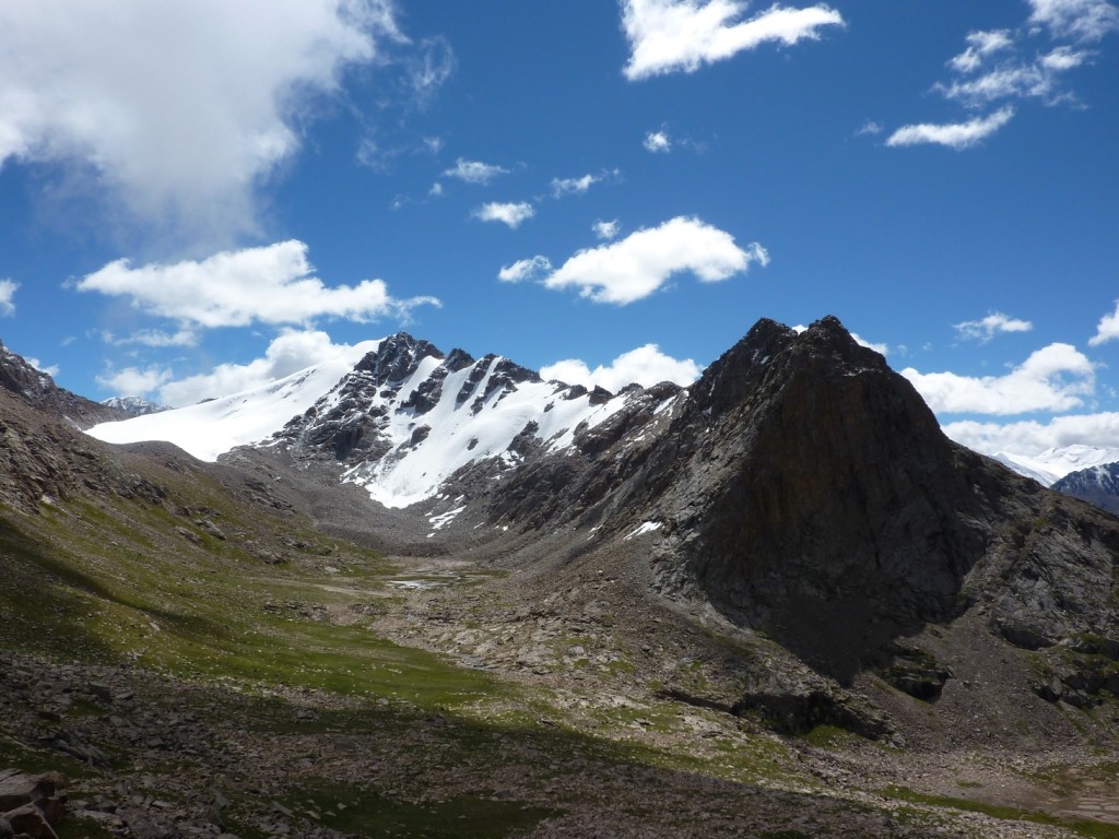 Ibex Ridge, on a better weather day, from the col at the top of the Tamga Pass.