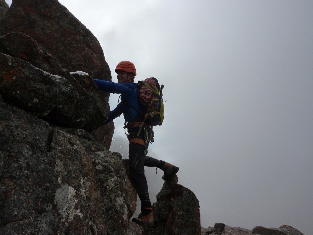 On the West Ridge of Peak 4244. A pretty good route for the first time me & Will had ever climbed together - approx AD, mainly on rock with just a bit of snow & ice around