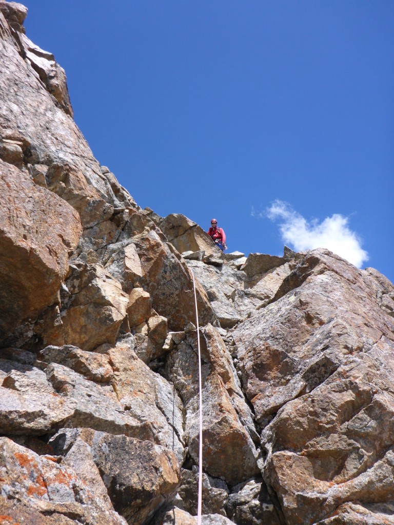 The high point of my abortive attempt on the rock wall