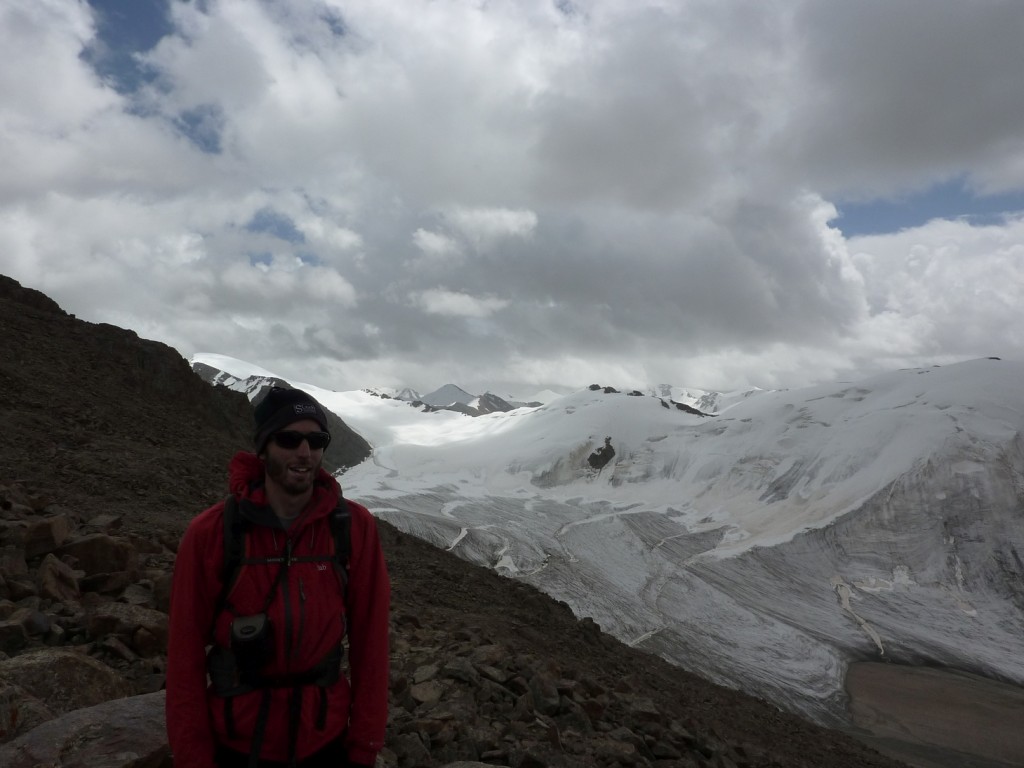 On the broad West Ridge of Srnicova Peak (4356m)