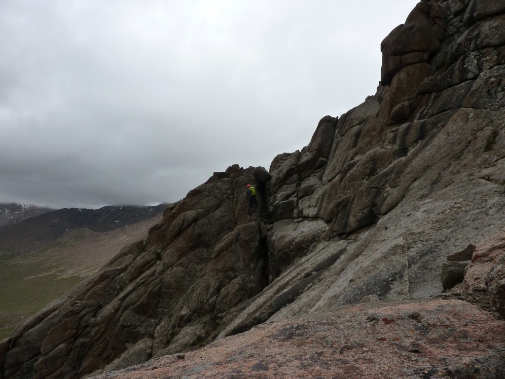 Will scrambling on a recce of the start of the Ibex Ridge