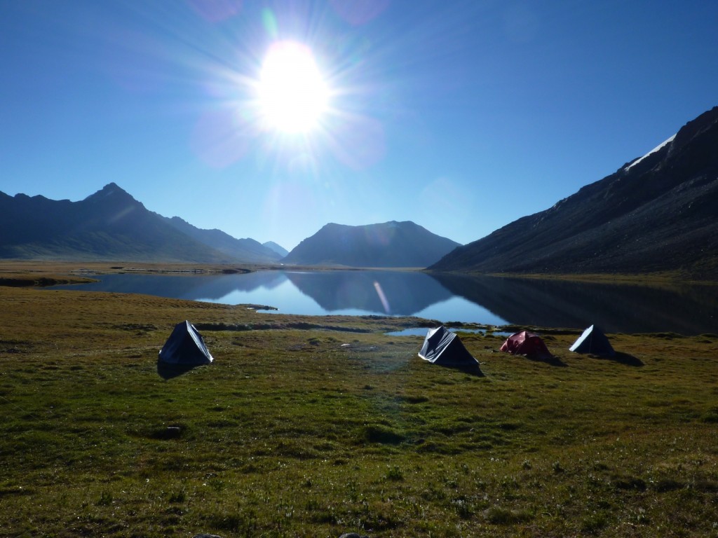Beautiful morning light at base camp