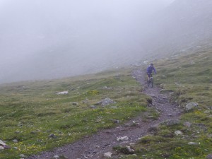 The weather was a bit Scottish near the top