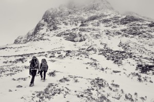 John and Andrew on the approach to Crowberry Gully