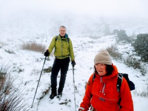 Steve and Ange on the descent