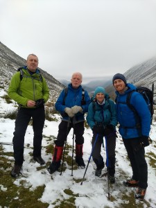 Team photo, Kirkstone pass with Brother's Water (Ange taking the photo)