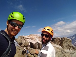 Antoine and Andrew finally summitting 