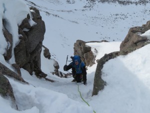 Steve on final pitch of Hidden Chimney